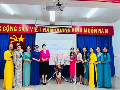 Mầm non Tuổi Xanh Điểm thi "Giáo viên dạy giỏi cấp dưỡng nấu ăn giỏi cấp Thành phố năm học 2022-2023.