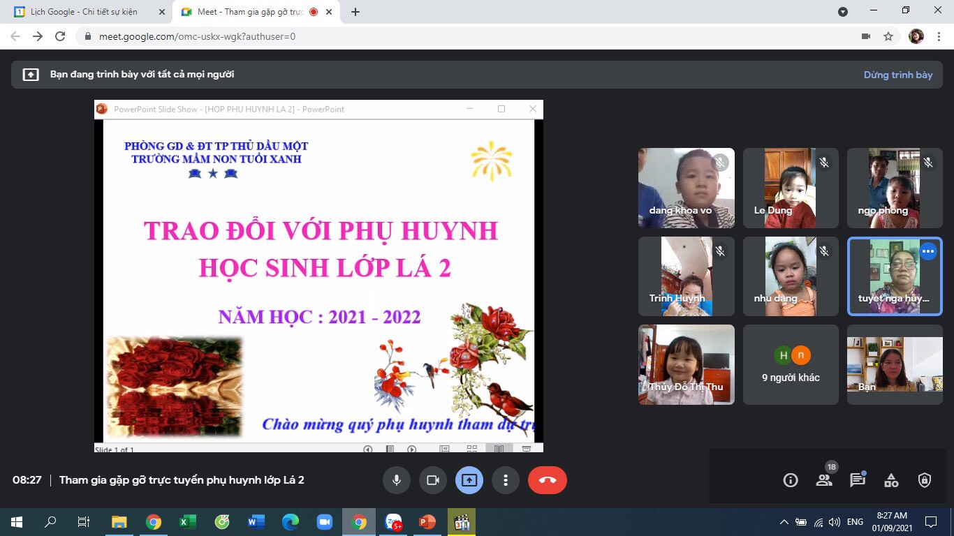 Ngày tựu trường 01/09/2021 “đặc biệt” của cô và trò trường Mầm non Tuổi Xanh
