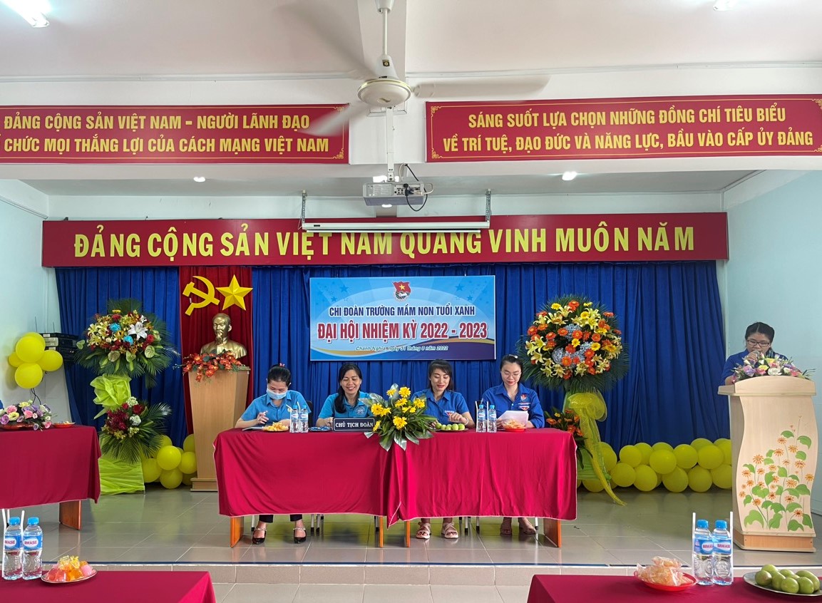 Đại hội Chi đoàn trường mầm non Tuổi Xanh nhiệm kỳ 2022 – 2023