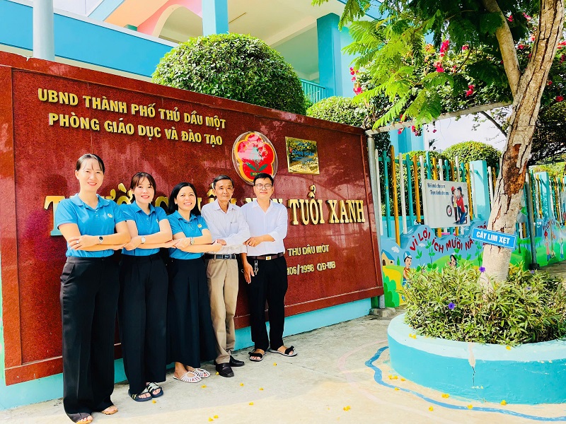 Trường MN Tuổi Xanh Vinh Dự Đón Đoàn Kiểm Tra Chấm Phúc Tra Cuộc Thi "Cổng Trường Học Xanh Sạch Đẹp An Toàn Giao Thông và Trật Tự Đô Thị" Đợt 2