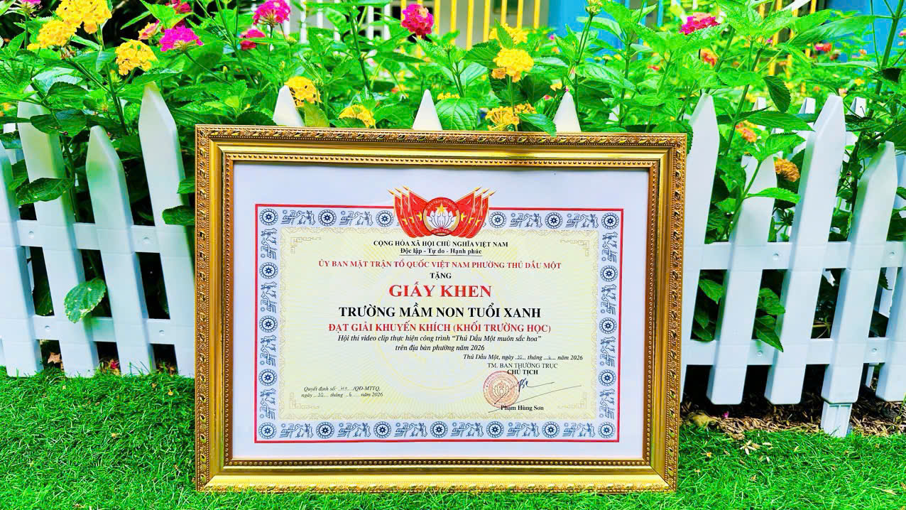 🎉 Trường mầm non Tuổi Xanh vinh dự đạt giải khuyến khích tại hội thi "Thành phố muôn sắc hoa" năm 2026 🎉