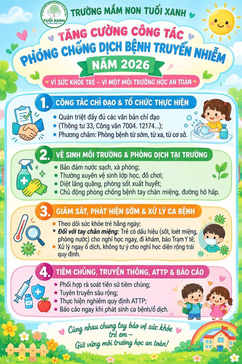 CHUNG TAY PHÒNG, CHỐNG DỊCH BỆNH TAY CHÂN MIỆNG – VÌ MỘT MÔI TRƯỜNG HỌC ĐƯỜNG AN TOÀN & KHỎE MẠNH