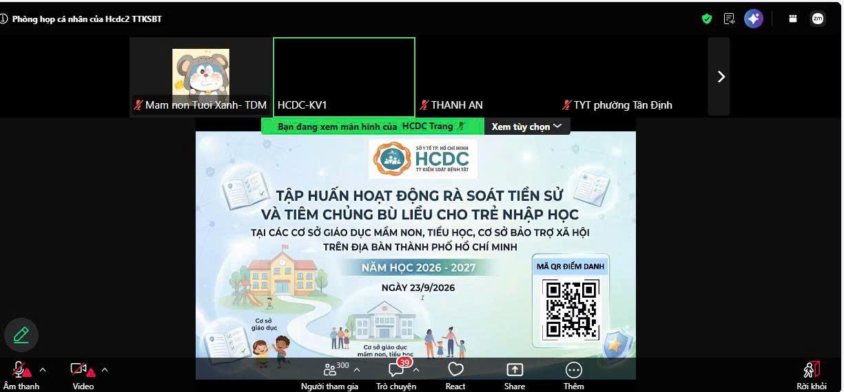 💉 TRƯỜNG MẦM NON TUỔI XANH THAM DỰ LỚP TẬP HUẤN TRỰC TUYẾN RÀ SOÁT TIỀN SỬ VÀ TIÊM CHỦNG BÙ LIỀU CHO TRẺ NHẬP HỌC NĂM HỌC 2026 - 2027